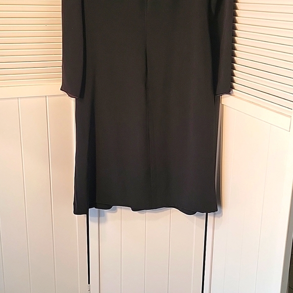 VINTAGE MARY MCFADDEN SILK RUCHED SHEATH DRESS SZ12 - Picture 6 of 8